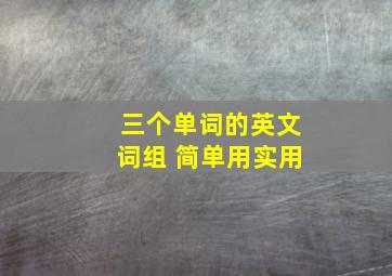 三个单词的英文词组 简单用实用